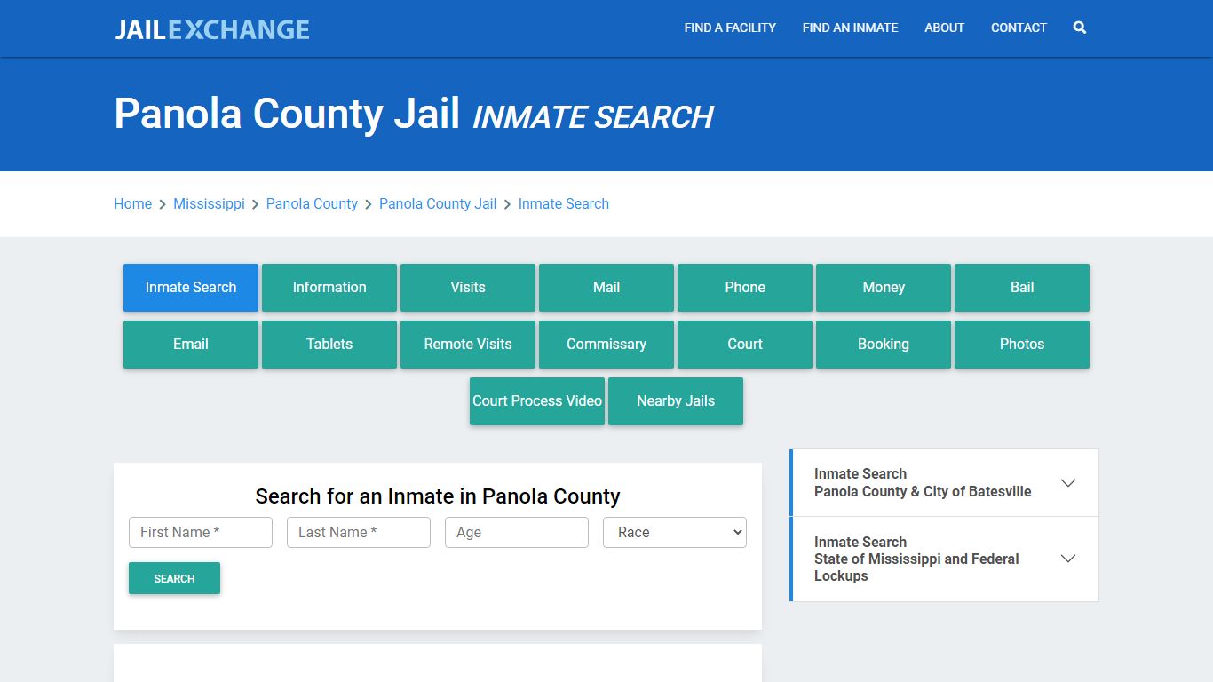 Panola County Jail, MS Inmate Search: Roster & Mugshots